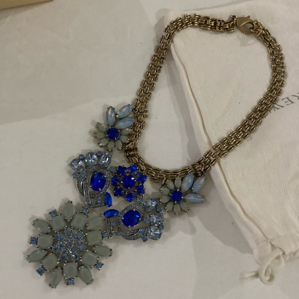 Beautiful Jcrew embellished blue stone necklace